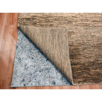 Modern and Contemporary Wool Hand Knotted Rug Brown 9.4x12.4 -O076078