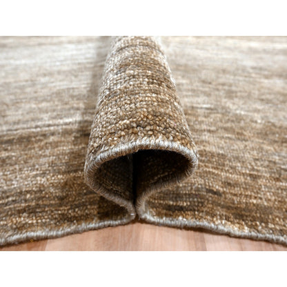 Modern and Contemporary Wool Hand Knotted Rug Brown 9.4x12.4 -O076078