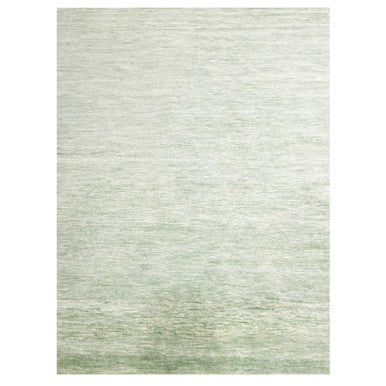 Modern and Contemporary Wool Hand Knotted Rug Green 9.4x12.4 -O076080