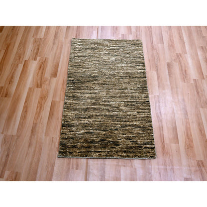 Modern and Contemporary Wool Hand Knotted Rug Brown 2.0x3.0 -O076093