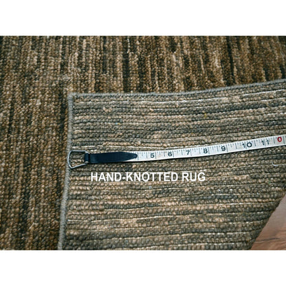 Modern and Contemporary Wool Hand Knotted Rug Brown 2.0x3.0 -O076093