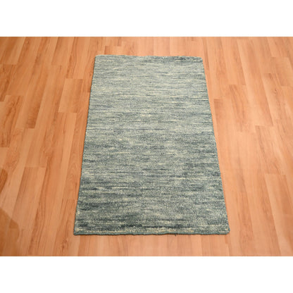 Modern and Contemporary Wool Hand Knotted Rug Grey 2.0x3.0 -O076097