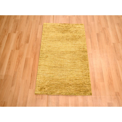 Modern and Contemporary Sari Silk Hand Knotted Rug Brown 2.0x3.0 -O076104