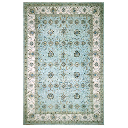 Oushak And Peshawar Wool Hand Knotted Rug Blue 12.0x18.1 -O076106