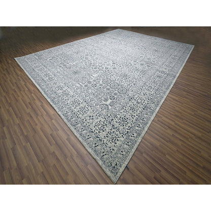 Mamluk Wool Hand Knotted Rug Ivory 14.11x20.0 -O076119