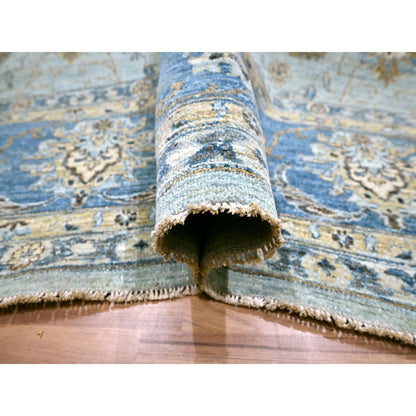 Oushak And Peshawar Wool Hand Knotted Rug Blue 11.11x17.11 -O076121