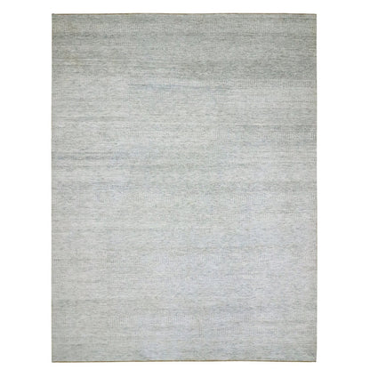 Modern and Contemporary Wool Hand Knotted Rug Ivory 9.1x12.0 -O076146