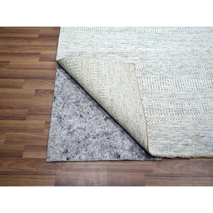 Modern and Contemporary Wool Hand Knotted Rug Ivory 9.1x12.0 -O076146