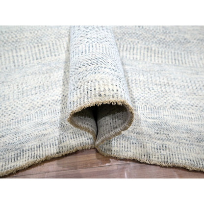 Modern and Contemporary Wool Hand Knotted Rug Ivory 9.1x12.0 -O076146