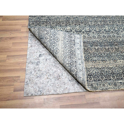 Modern and Contemporary Wool Hand Knotted Rug Grey 9.1x12.1 -O076150