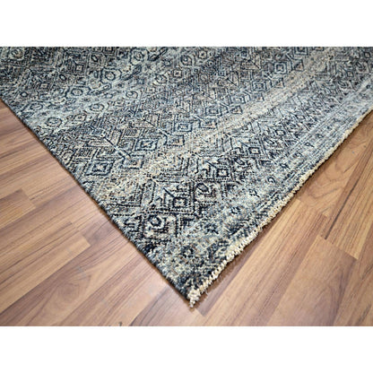 Modern and Contemporary Wool Hand Knotted Rug Grey 9.1x12.1 -O076150