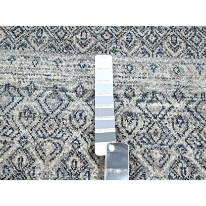 Modern and Contemporary Wool Hand Knotted Rug Grey 9.1x12.1 -O076150