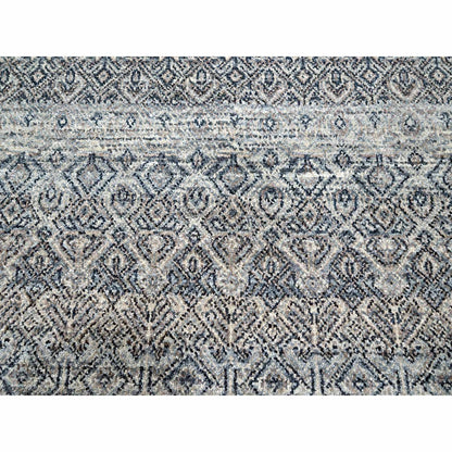 Modern and Contemporary Wool Hand Knotted Rug Grey 9.1x12.1 -O076150