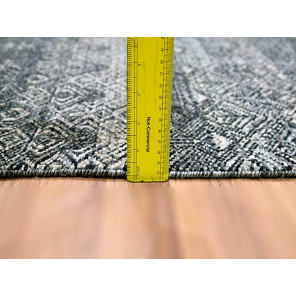 Modern and Contemporary Wool Hand Knotted Rug Grey 3.1x4.11 -O076156