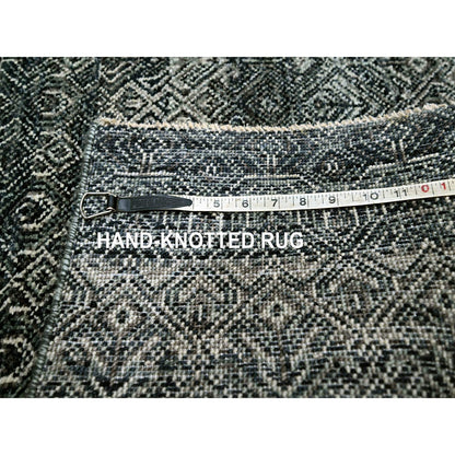 Modern and Contemporary Wool Hand Knotted Rug Grey 3.1x4.11 -O076156