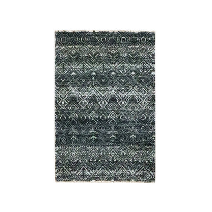 Modern and Contemporary Wool Hand Knotted Rug Grey 2.0x3.0 -O076157