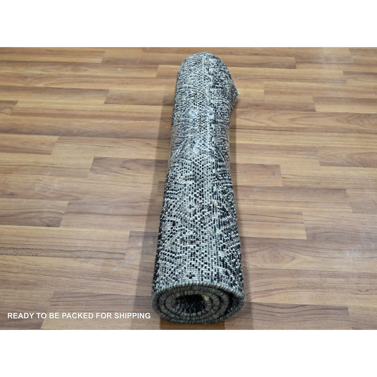 Modern and Contemporary Wool Hand Knotted Rug Grey 2.0x2.11 -O076158