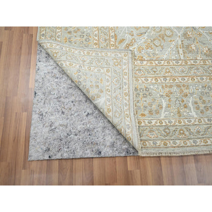 Fine Oriental Wool Hand Knotted Rug Grey 12.0x15.1 -O076159