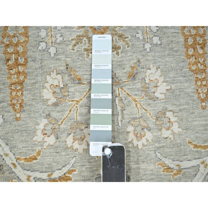 Fine Oriental Wool Hand Knotted Rug Grey 12.0x15.1 -O076159