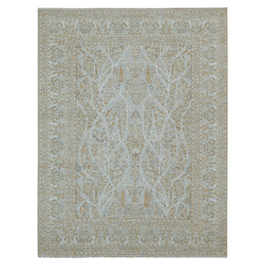 Fine Oriental Wool Hand Knotted Rug Grey 9.2x12.0 -O076160