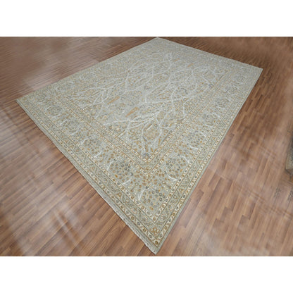 Fine Oriental Wool Hand Knotted Rug Grey 9.2x12.0 -O076160