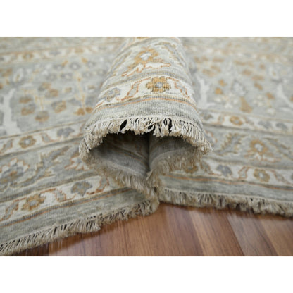 Fine Oriental Wool Hand Knotted Rug Grey 9.2x12.0 -O076160