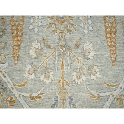 Fine Oriental Wool Hand Knotted Rug Grey 9.2x12.0 -O076160