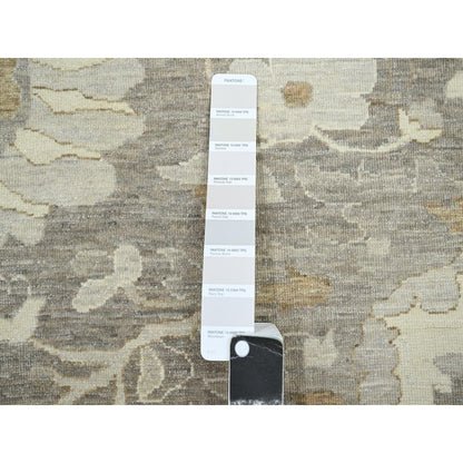 Oushak And Peshawar Wool Hand Knotted Rug Grey 8.11x11.10 -O076164