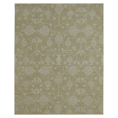 Oushak And Peshawar Wool Hand Knotted Rug Brown 8.1x10.1 -O076166