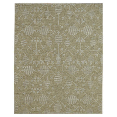Oushak And Peshawar Wool Hand Knotted Rug Brown 8.1x10.1 -O076166