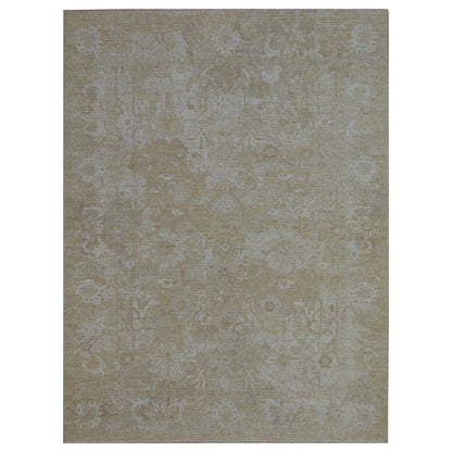 Oushak And Peshawar Wool Hand Knotted Rug Beige 9.1x12.2 -O076168