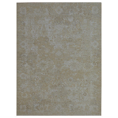 Oushak And Peshawar Wool Hand Knotted Rug Beige 9.1x12.2 -O076168