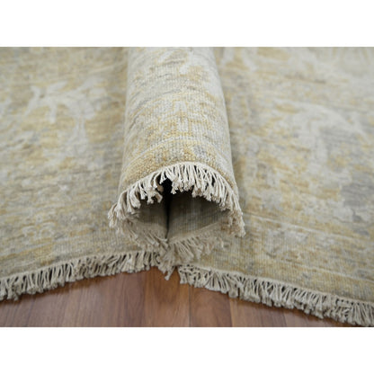 Oushak And Peshawar Wool Hand Knotted Rug Beige 9.1x12.2 -O076168