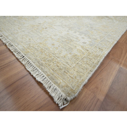 Oushak And Peshawar Wool Hand Knotted Rug Beige 9.1x12.2 -O076168