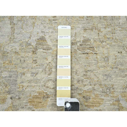 Oushak And Peshawar Wool Hand Knotted Rug Beige 9.1x12.2 -O076168