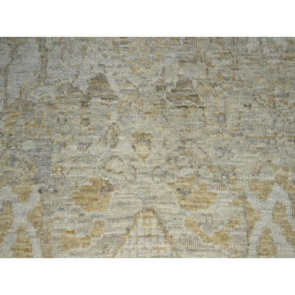 Oushak And Peshawar Wool Hand Knotted Rug Beige 9.1x12.2 -O076168