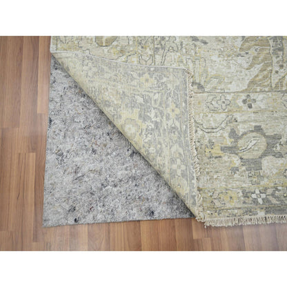 Oushak And Peshawar Wool Hand Knotted Rug Grey 9.2x12.5 -O076169