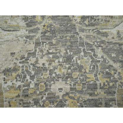 Oushak And Peshawar Wool Hand Knotted Rug Grey 9.2x12.5 -O076169