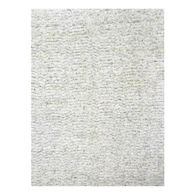 Modern and Contemporary Wool Hand Knotted Rug Ivory 9.4x11.10 -O076216