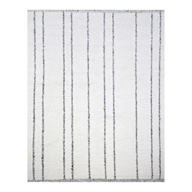 Modern and Contemporary Wool Hand Knotted Rug Ivory 8.2x10.2 -O076217