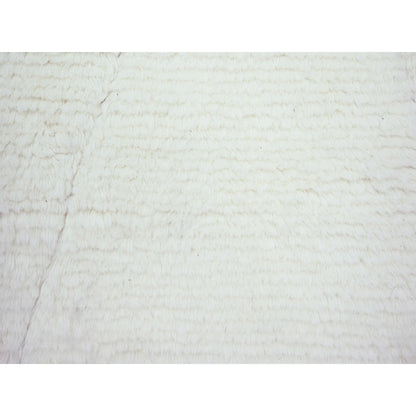 Modern and Contemporary Wool Hand Knotted Rug Ivory 9.1x12.3 -O076219