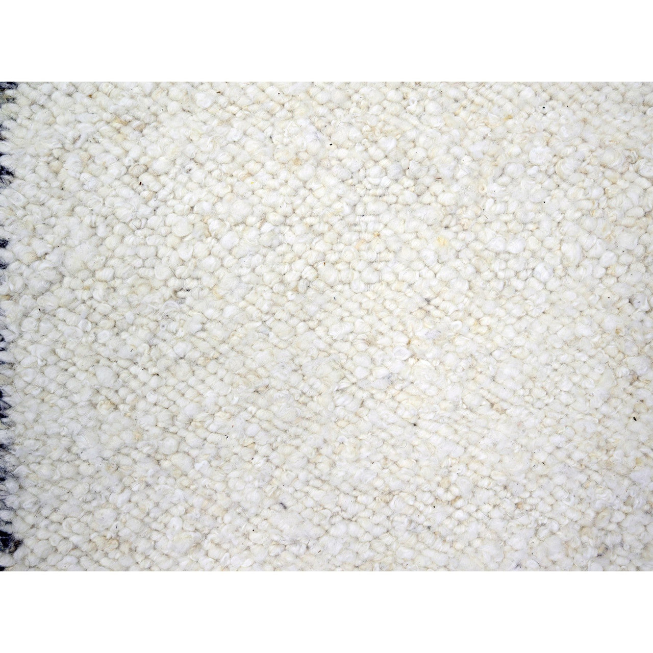 Ivory 9'3" x 12'1" Modern and Contemporary Hand knotted Wool Rug - Sku: O076220