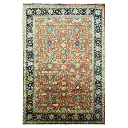 Heriz Wool Hand Knotted Rug Red 10.0x13.10 -O076226
