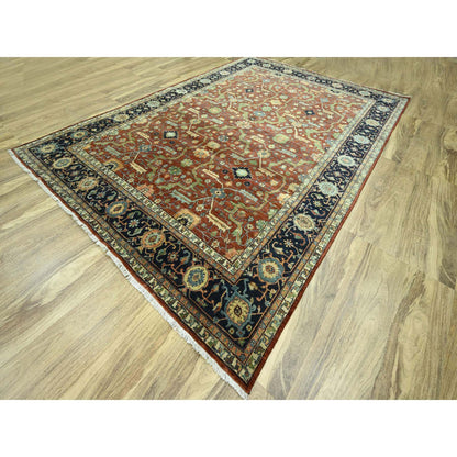 Heriz Wool Hand Knotted Rug Red 10.0x13.10 -O076226
