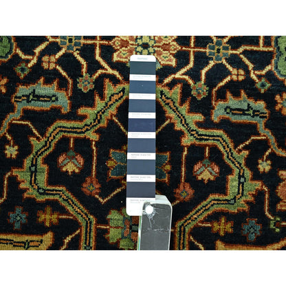 Heriz Wool Hand Knotted Rug Blue 5.3x7.1 -O076230