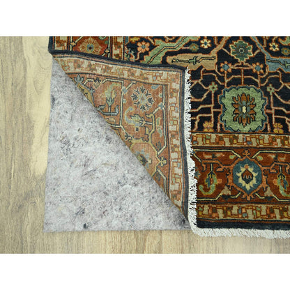 Heriz Wool Hand Knotted Rug Blue 4.1x5.11 -O076231
