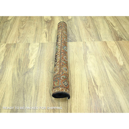 Heriz Wool Hand Knotted Rug Blue 4.1x5.11 -O076231