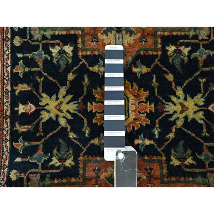 Heriz Wool Hand Knotted Rug Blue 2.8x21.8 -O076232