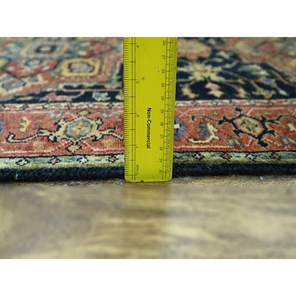 Heriz Wool Hand Knotted Rug Blue 2.8x21.8 -O076232