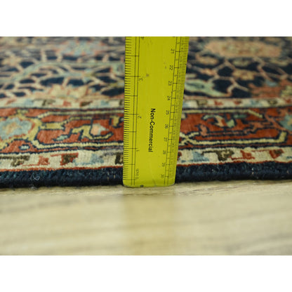 Heriz Wool Hand Knotted Rug Blue 2.6x18.0 -O076233